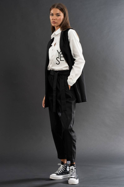 костюм из джинсовых джоггеров и жилета в спортивном стиле Kivviwear 40674101.01 - фото 3