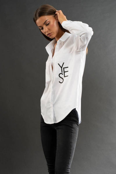 рубашка полуприлегающего силуэта из текстиля с длинным рукавом Kivviwear 3088.01 - фото 5