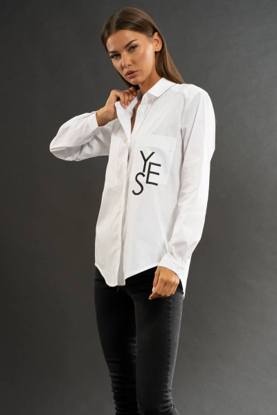 рубашка полуприлегающего силуэта из текстиля с длинным рукавом Kivviwear 3088.01 - фото 4