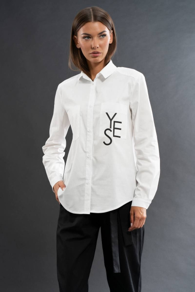 рубашка из текстиля с длинным рукавом и удлинением Kivviwear 3088.03 - фото 1