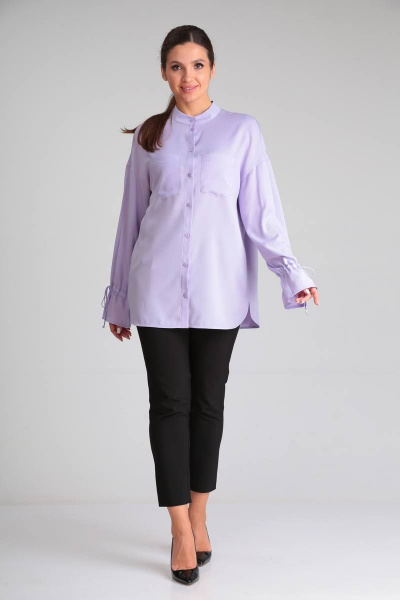 Рубашка свободного кроя с центральной планкой и карманами Modema м.547/2 - фото 6