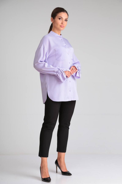 Рубашка свободного кроя с центральной планкой и карманами Modema м.547/2 - фото 4