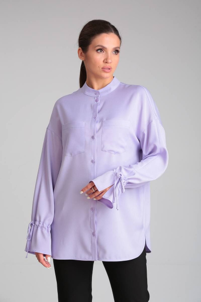 Рубашка свободного кроя с центральной планкой и карманами Modema м.547/2 - фото 1