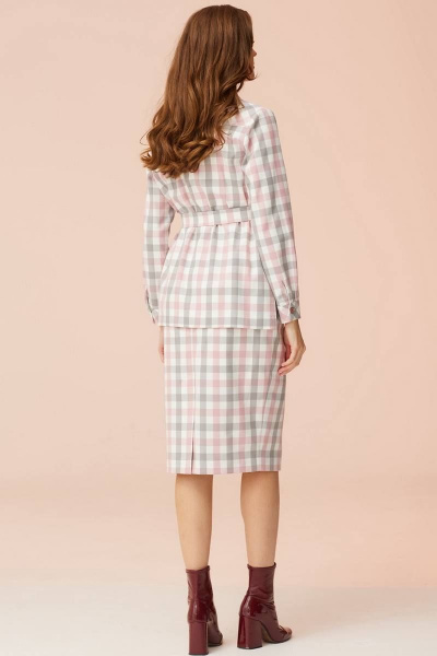 Рубашка прямого кроя с декоративными клапанами и юбка на подкладе Faufilure C1398 - фото 4