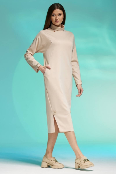 Платье Faufilure C1412 бежевый - фото 3