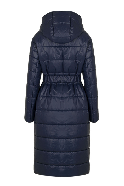 Пальто на каждый день синее из плащёвой ткани Elema 5-12410-1-170 синий - фото 3