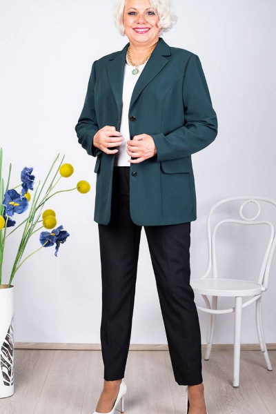 Жакет деловой прямой крой из текстиля для элегантных образов Camelia 2229 5 - фото 2