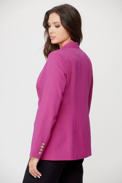 Длинный женский жакет удлиненного фасона на пуговицах БелЭльСтиль 205_80_22 барби - фото 7