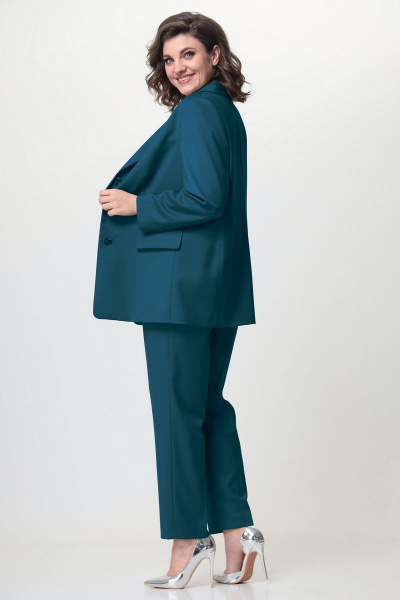 Блуза, брюки, жакет Орхидея 1150-3 морская_волна - фото 3