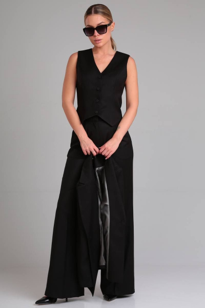 Комплект из жакета, жилета и брюк из текстиля для деловых луков Your size 2203 - фото 9