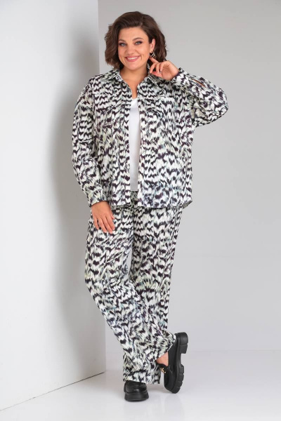 Брюки и жакет демисезонный повседневный хлопок текстиль Takka Plus 22-155/1 - фото 3