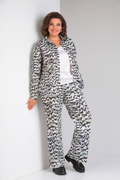 Брюки и жакет демисезонный повседневный хлопок текстиль Takka Plus 22-155/1 - фото 2