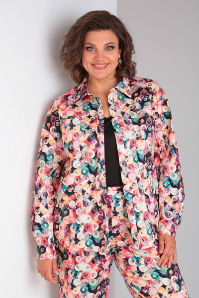 Брюки и жакет демисезонные свободные из натуральной ткани Takka Plus 22-155/2 - фото 5