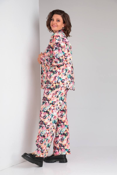 Брюки и жакет демисезонные свободные из натуральной ткани Takka Plus 22-155/2 - фото 4