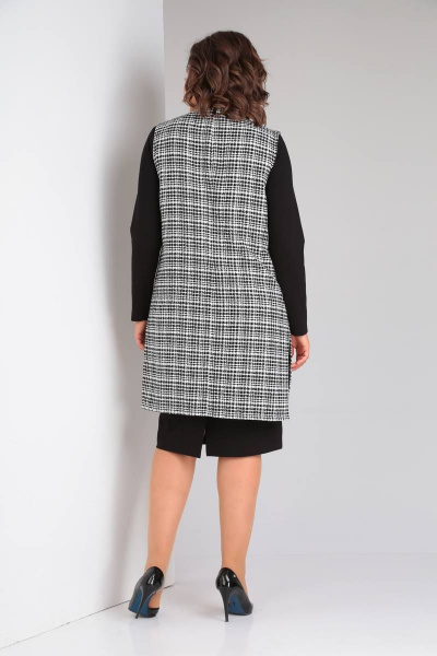 Платье и жилет костюм на каждый день трикотажный стиль Takka Plus 21-134/1 - фото 5