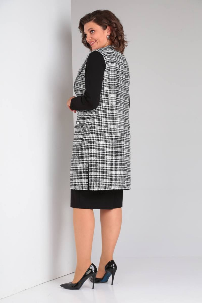 Платье и жилет костюм на каждый день трикотажный стиль Takka Plus 21-134/1 - фото 4