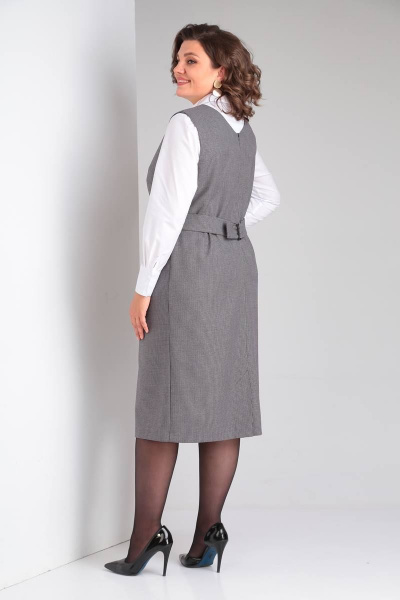 Сарафан полуприлегающий с имитацией запаха демисезонный Takka Plus 23-193 - фото 7