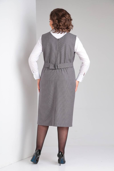 Сарафан полуприлегающий с имитацией запаха демисезонный Takka Plus 23-193 - фото 6