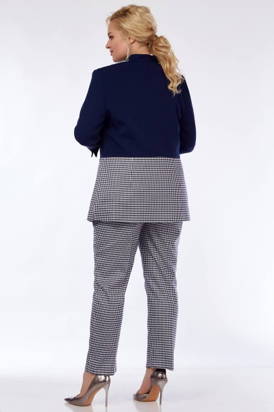 Двухпредметный костюм жакет и брюки деловой стиль Belinga 2281 синий - фото 5