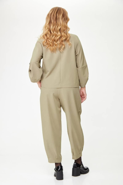 Брюки и жакет женский повседневный бежевый Michel chic 1355 бежевый - фото 5