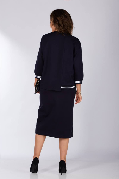 Костюм юбка и джемпер из трикотажа, на каждый день Lady Secret 1632 синий - фото 3