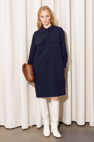 Платье Lokka 1246 темно-синий - фото 4