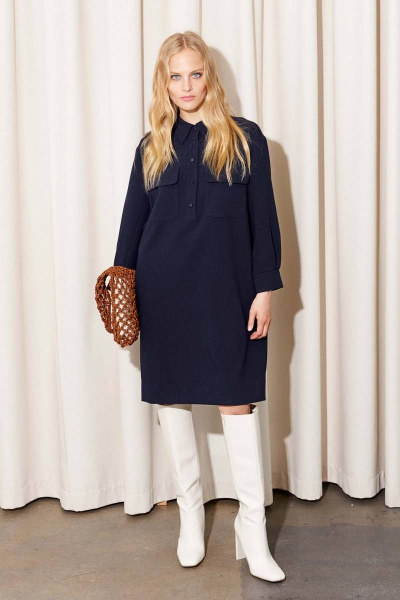 Платье Lokka 1246 темно-синий - фото 1