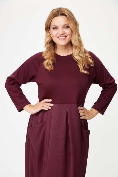 Платье Michel chic 2137 бордовый - фото 2
