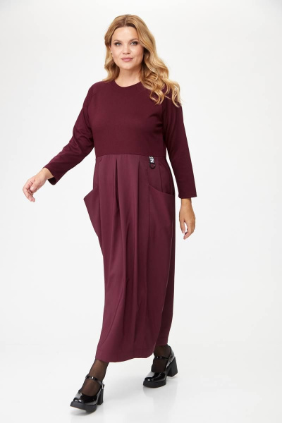 Платье Michel chic 2137 бордовый - фото 3