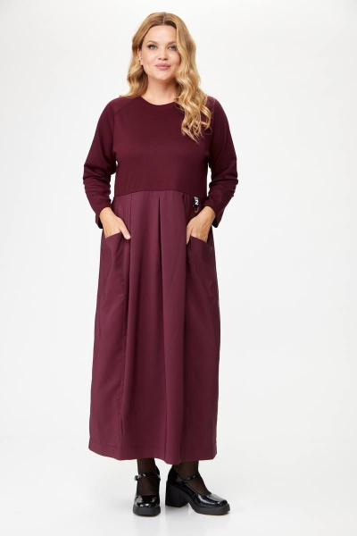 Платье Michel chic 2137 бордовый - фото 1
