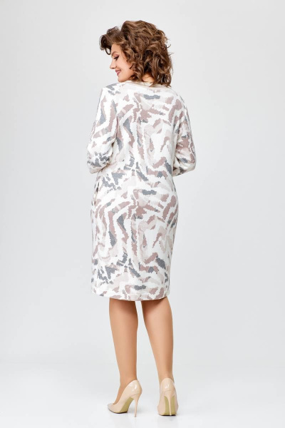 Трикотажное платье с нагрудными вытачками и V-горловиной Swallow 686.1 - фото 7