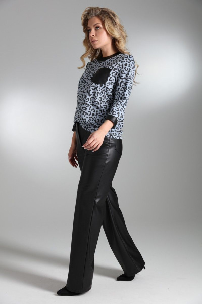 Демисезонные брюки и джемпер из трикотажа и эко-кожи LM ЛК8033 - фото 5