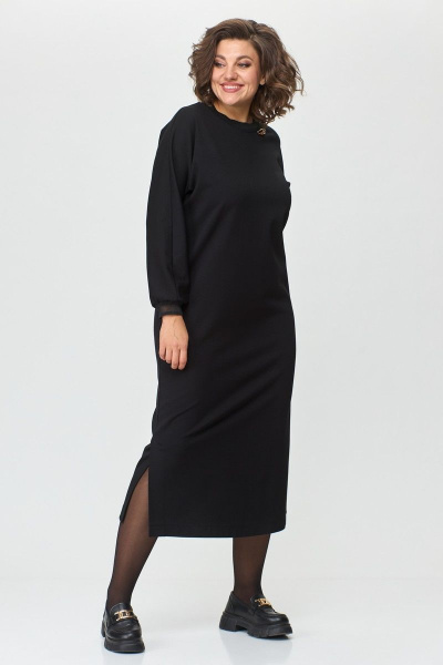 Жилет, платье T&N 7436 орчица+черный - фото 7