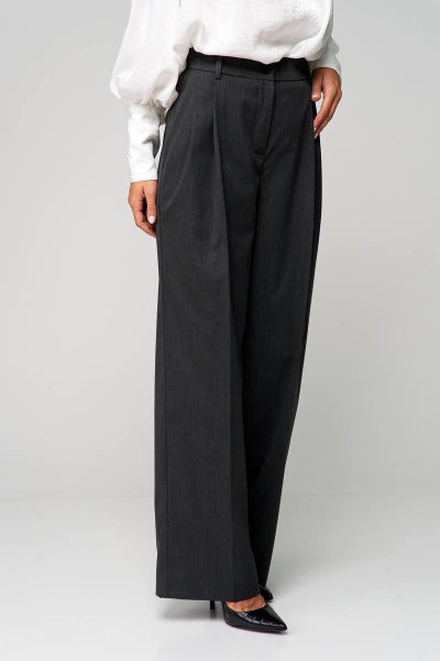 Широкие палаццо брюки из текстиля для делового образа THE NAME 2238 - фото 6