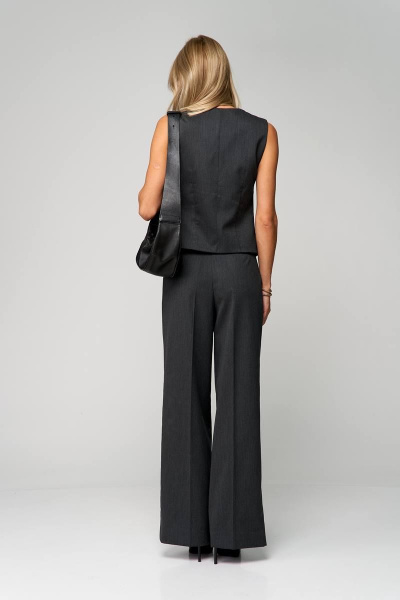 Широкие палаццо брюки из текстиля для делового образа THE NAME 2238 - фото 3