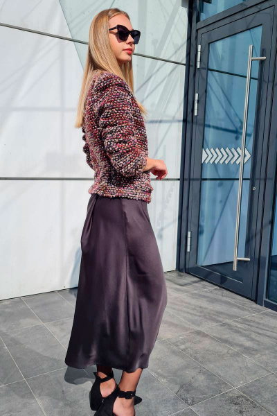 Юбка расширенного А-силуэта на резинке из текстиля Shymoda 336-23 - фото 2