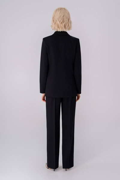 Трендовый оверсайз жакет с двубортной застежкой PiRS 4642 черный - фото 7