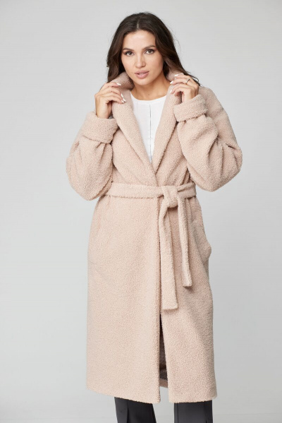 Меховой жакет-оверсайз из меха-мерлушки на пояс Abbi 6008 - фото 1