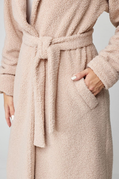 Меховой жакет-оверсайз из меха-мерлушки на пояс Abbi 6008 - фото 7