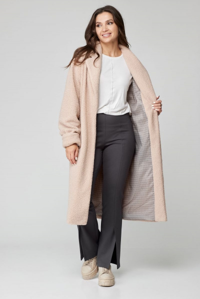 Меховой жакет-оверсайз из меха-мерлушки на пояс Abbi 6008 - фото 6