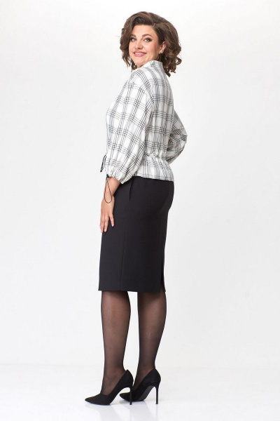 Платье-имитация блузки-юбки с сборками и разрезом Le Collect 432 - фото 4