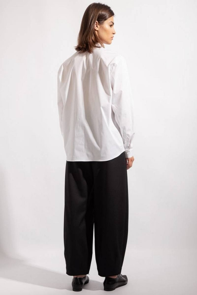 Деловая рубашка из хлопка с воротником-стойкой и карманом PINA 20740 - фото 4