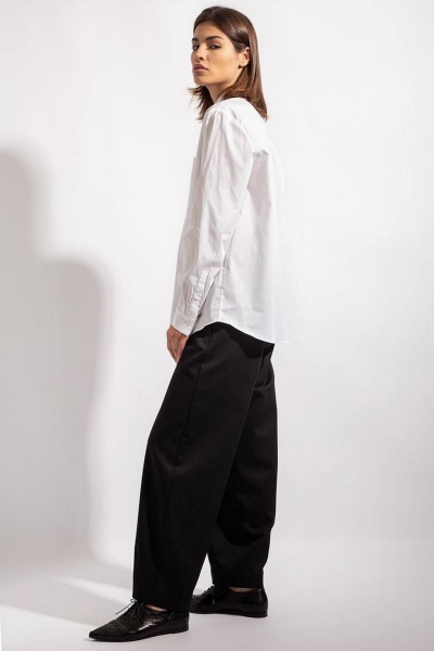 Деловая рубашка из хлопка с воротником-стойкой и карманом PINA 20740 - фото 3