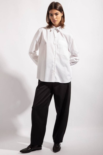 Деловая рубашка из хлопка с воротником-стойкой и карманом PINA 20740 - фото 1