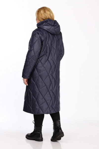 Пальто прямого силуэта с капюшоном и стеганой тканью Jurimex 2987 - фото 2