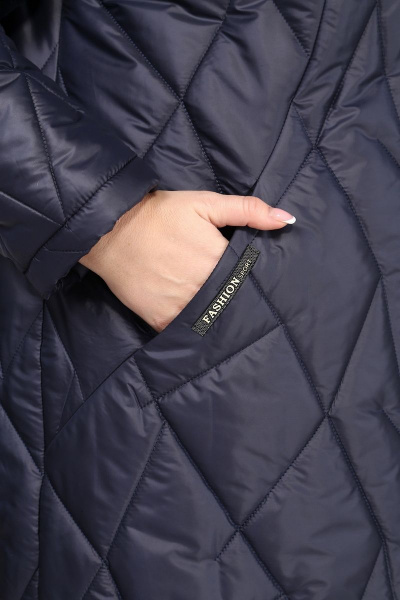 Пальто прямого силуэта с капюшоном и стеганой тканью Jurimex 2987 - фото 5