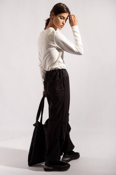 Брюки карго оверсайз прямого силуэта из текстиля PINA 40109 - фото 4