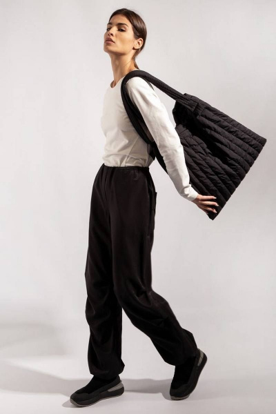 Брюки карго оверсайз прямого силуэта из текстиля PINA 40109 - фото 2