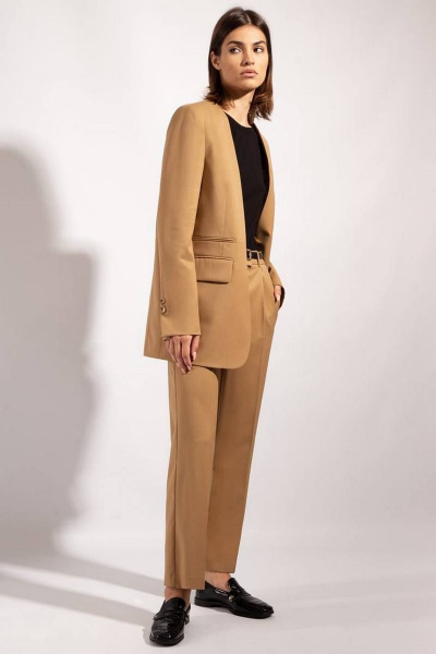 Деловые классические брюки до щиколотки из костюмной ткани PINA 40123 - фото 5