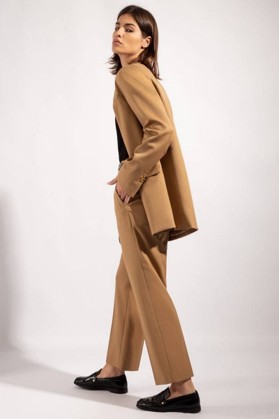 Деловые классические брюки до щиколотки из костюмной ткани PINA 40123 - фото 3